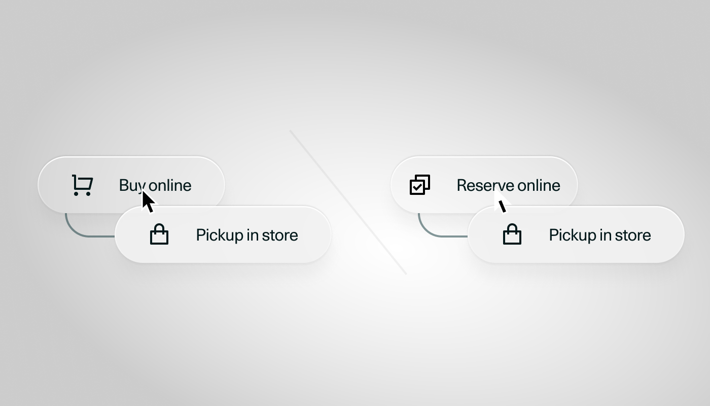Illustration comparing BOPIS and ROPIS click & collect flows